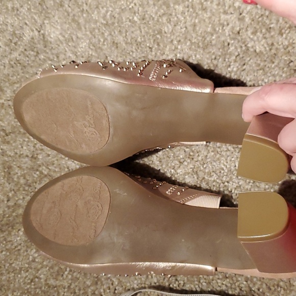 Gently loved! Joan Boyce bejeweled heeled mule sandals - Picture 6 of 6